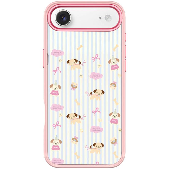 Funda magnética para teléfono con estampado de perro y rayas verticales, For iPhone 17 Pro Max, For iPhone 17 Pro, For iPhone 17, For iPhone Air, For iPhone 16 Pro Max, For iPhone 16 Pro, For iPhone 15 Pro Max, For iPhone 15 Pro