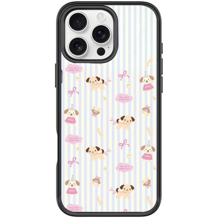 Funda magnética para teléfono con estampado de perro y rayas verticales, For iPhone 17 Pro Max, For iPhone 17 Pro, For iPhone 17, For iPhone Air, For iPhone 16 Pro Max, For iPhone 16 Pro, For iPhone 15 Pro Max, For iPhone 15 Pro