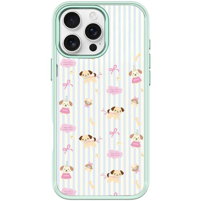 Funda magnética para teléfono con estampado de perro y rayas verticales, For iPhone 17 Pro Max, For iPhone 17 Pro, For iPhone 17, For iPhone Air, For iPhone 16 Pro Max, For iPhone 16 Pro, For iPhone 15 Pro Max, For iPhone 15 Pro