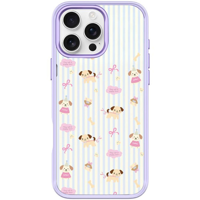 Funda magnética para teléfono con estampado de perro y rayas verticales, For iPhone 17 Pro Max, For iPhone 17 Pro, For iPhone 17, For iPhone Air, For iPhone 16 Pro Max, For iPhone 16 Pro, For iPhone 15 Pro Max, For iPhone 15 Pro