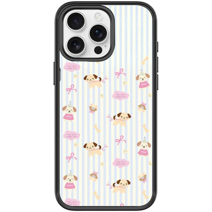 Funda magnética para teléfono con estampado de perro y rayas verticales, For iPhone 17 Pro Max, For iPhone 17 Pro, For iPhone 17, For iPhone Air, For iPhone 16 Pro Max, For iPhone 16 Pro, For iPhone 15 Pro Max, For iPhone 15 Pro