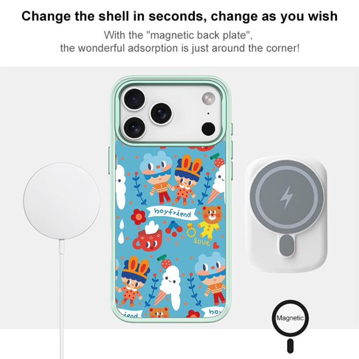 Funda magnética para teléfono con estampado de helado, For iPhone 17 Pro Max, For iPhone 17 Pro, For iPhone 17, For iPhone Air, For iPhone 16 Pro Max, For iPhone 16 Pro, For iPhone 15 Pro Max, For iPhone 15 Pro