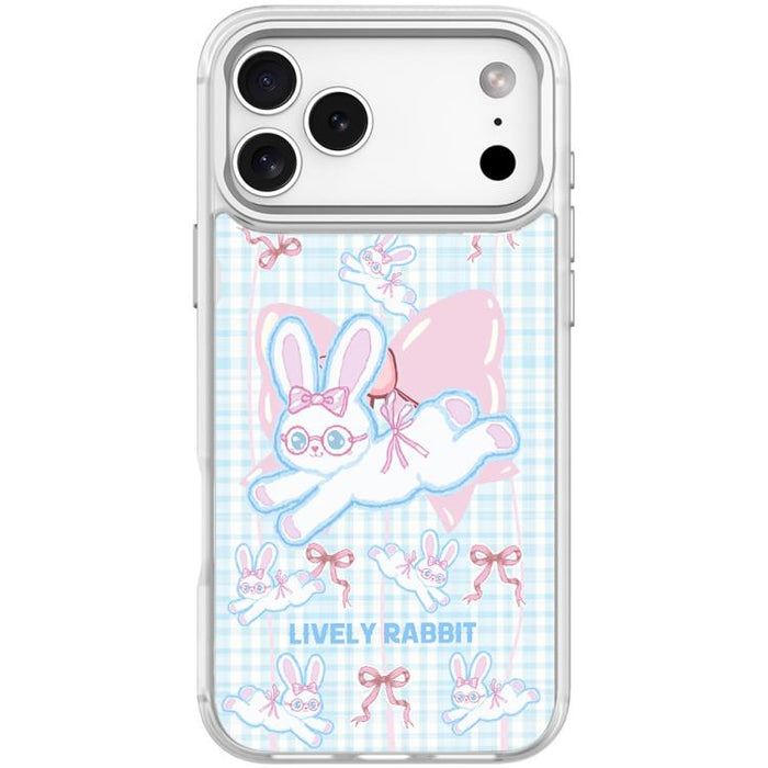 Funda magnética para teléfono con diseño de conejo de lazo, For iPhone 17 Pro Max, For iPhone 17 Pro, For iPhone 17, For iPhone Air, For iPhone 16 Pro Max, For iPhone 16 Pro, For iPhone 15 Pro Max, For iPhone 15 Pro