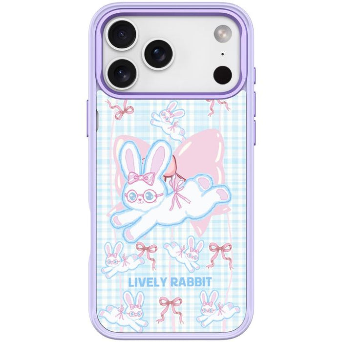 Funda magnética para teléfono con diseño de conejo de lazo, For iPhone 17 Pro Max, For iPhone 17 Pro, For iPhone 17, For iPhone Air, For iPhone 16 Pro Max, For iPhone 16 Pro, For iPhone 15 Pro Max, For iPhone 15 Pro
