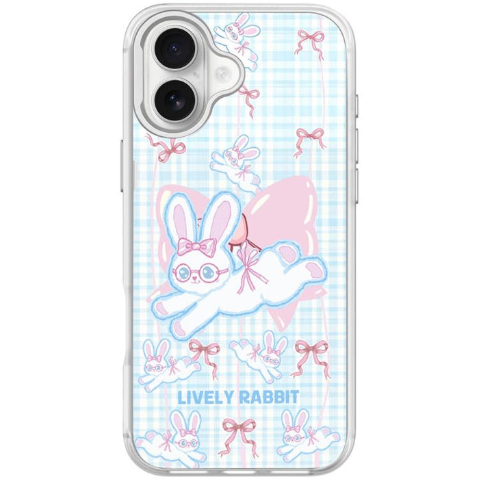 Funda magnética para teléfono con diseño de conejo de lazo, For iPhone 17 Pro Max, For iPhone 17 Pro, For iPhone 17, For iPhone Air, For iPhone 16 Pro Max, For iPhone 16 Pro, For iPhone 15 Pro Max, For iPhone 15 Pro