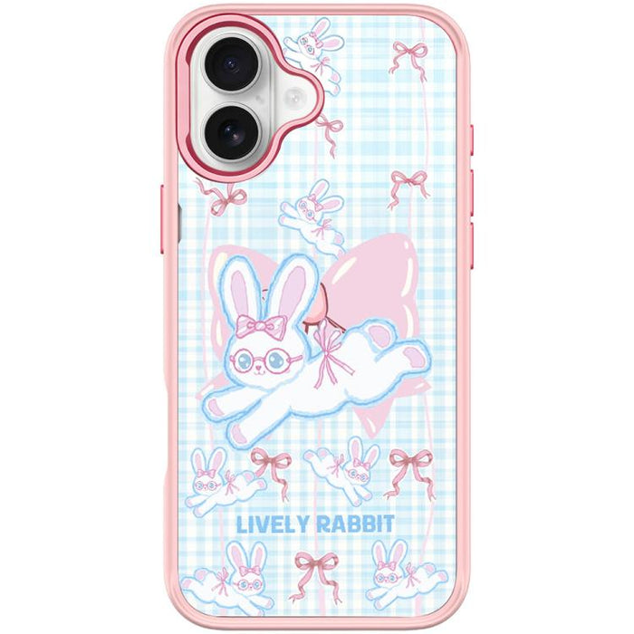Funda magnética para teléfono con diseño de conejo de lazo, For iPhone 17 Pro Max, For iPhone 17 Pro, For iPhone 17, For iPhone Air, For iPhone 16 Pro Max, For iPhone 16 Pro, For iPhone 15 Pro Max, For iPhone 15 Pro