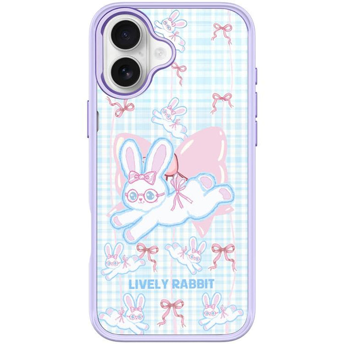 Funda magnética para teléfono con diseño de conejo de lazo, For iPhone 17 Pro Max, For iPhone 17 Pro, For iPhone 17, For iPhone Air, For iPhone 16 Pro Max, For iPhone 16 Pro, For iPhone 15 Pro Max, For iPhone 15 Pro