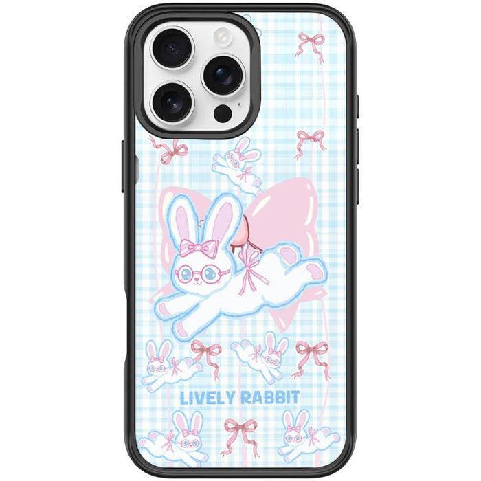 Funda magnética para teléfono con diseño de conejo de lazo, For iPhone 17 Pro Max, For iPhone 17 Pro, For iPhone 17, For iPhone Air, For iPhone 16 Pro Max, For iPhone 16 Pro, For iPhone 15 Pro Max, For iPhone 15 Pro