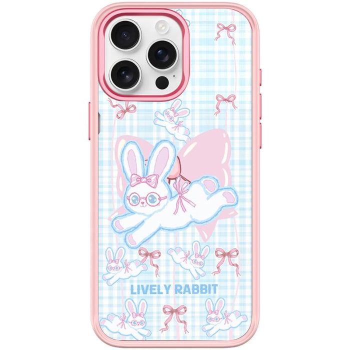 Funda magnética para teléfono con diseño de conejo de lazo, For iPhone 17 Pro Max, For iPhone 17 Pro, For iPhone 17, For iPhone Air, For iPhone 16 Pro Max, For iPhone 16 Pro, For iPhone 15 Pro Max, For iPhone 15 Pro