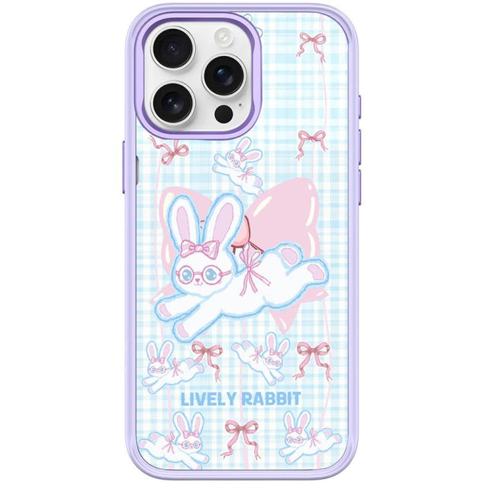 Funda magnética para teléfono con diseño de conejo de lazo, For iPhone 17 Pro Max, For iPhone 17 Pro, For iPhone 17, For iPhone Air, For iPhone 16 Pro Max, For iPhone 16 Pro, For iPhone 15 Pro Max, For iPhone 15 Pro