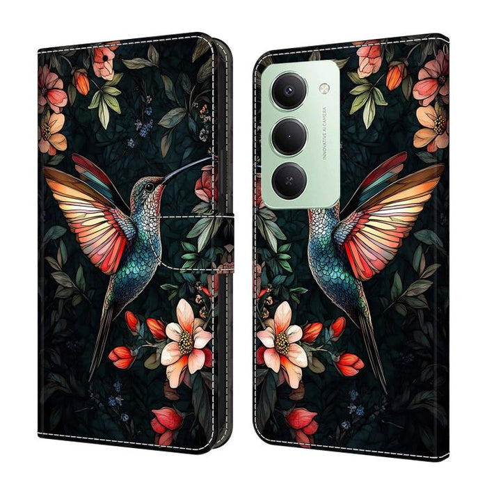 Funda para teléfono de cuero vegano pintado con efecto cristal, For Redmi Note 15 5G / 4G Global 164mm / Poco M8 5G, For Redmi Note 15 Pro 5G Global 163.6mm, For Redmi 15C 5G / 4G EU 173mm / Poco C85 5G, For Redmi 15 5G Global / 4G SEA 169.5mm         ...