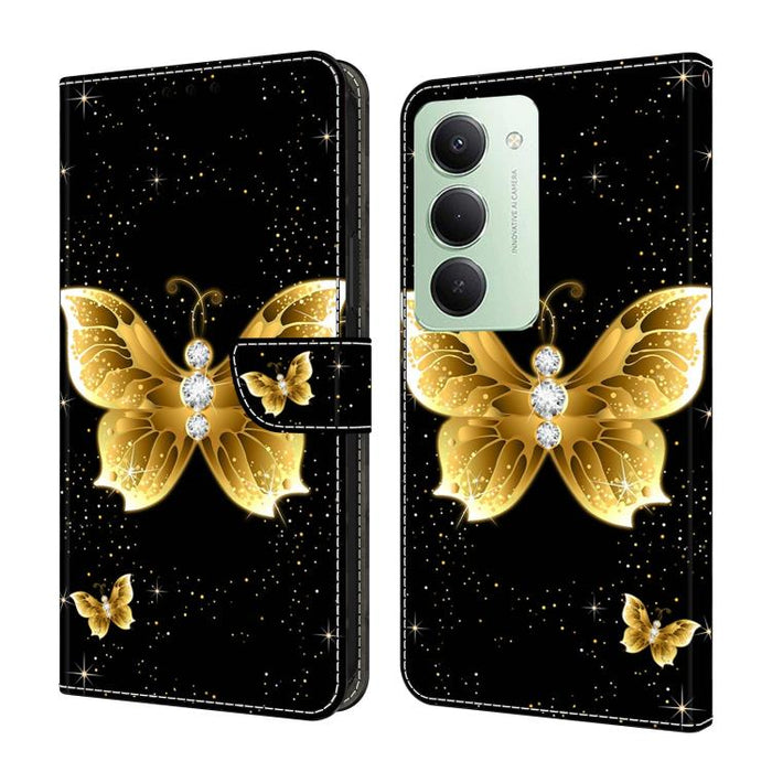 Funda para teléfono de cuero vegano pintado con efecto cristal, For Redmi Note 15 5G / 4G Global 164mm / Poco M8 5G, For Redmi Note 15 Pro 5G Global 163.6mm, For Redmi 15C 5G / 4G EU 173mm / Poco C85 5G, For Redmi 15 5G Global / 4G SEA 169.5mm         ...