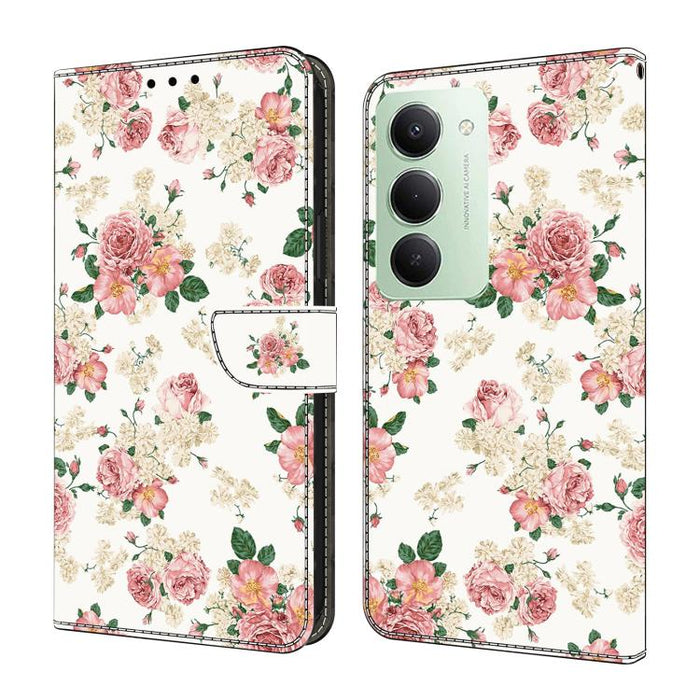 Funda para teléfono de cuero vegano pintado con efecto cristal, For Redmi Note 15 5G / 4G Global 164mm / Poco M8 5G, For Redmi Note 15 Pro 5G Global 163.6mm, For Redmi 15C 5G / 4G EU 173mm / Poco C85 5G, For Redmi 15 5G Global / 4G SEA 169.5mm         ...