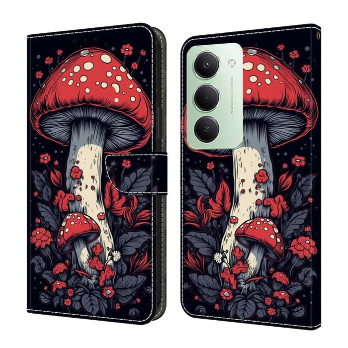 Funda para teléfono de cuero vegano pintado con efecto cristal, For Redmi Note 15 5G / 4G Global 164mm / Poco M8 5G, For Redmi Note 15 Pro 5G Global 163.6mm, For Redmi 15C 5G / 4G EU 173mm / Poco C85 5G, For Redmi 15 5G Global / 4G SEA 169.5mm         ...