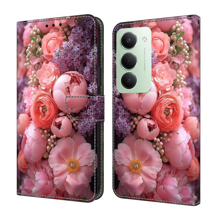 Funda para teléfono de cuero vegano pintado con efecto cristal, For Redmi Note 15 5G / 4G Global 164mm / Poco M8 5G, For Redmi Note 15 Pro 5G Global 163.6mm, For Redmi 15C 5G / 4G EU 173mm / Poco C85 5G, For Redmi 15 5G Global / 4G SEA 169.5mm         ...