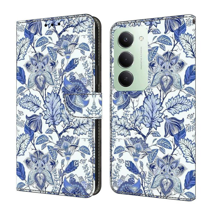 Funda para teléfono de cuero vegano pintado con efecto cristal, For Redmi Note 15 5G / 4G Global 164mm / Poco M8 5G, For Redmi Note 15 Pro 5G Global 163.6mm, For Redmi 15C 5G / 4G EU 173mm / Poco C85 5G, For Redmi 15 5G Global / 4G SEA 169.5mm         ...