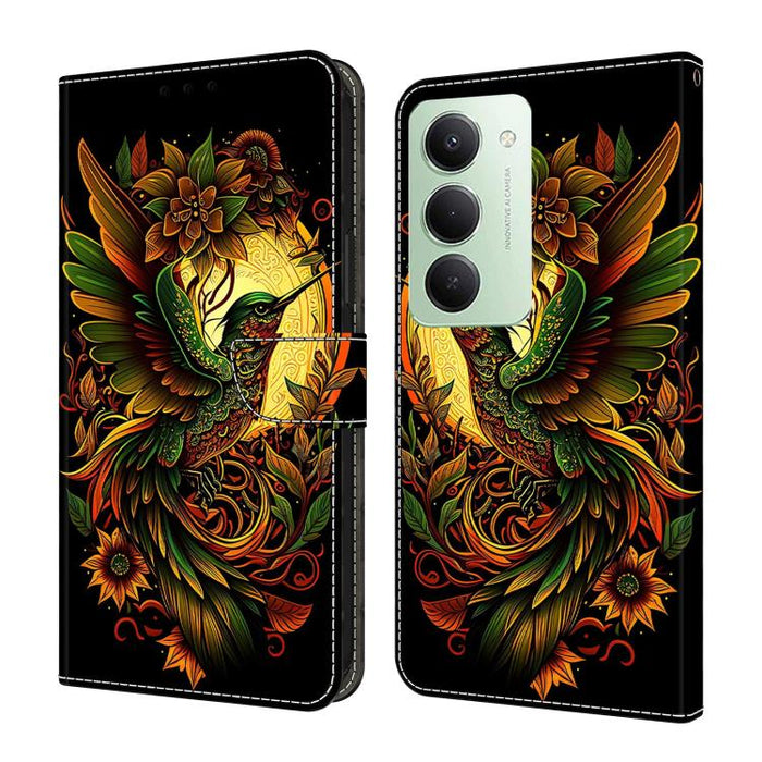 Funda para teléfono de cuero vegano pintado con efecto cristal, For Redmi Note 15 5G / 4G Global 164mm / Poco M8 5G, For Redmi Note 15 Pro 5G Global 163.6mm, For Redmi 15C 5G / 4G EU 173mm / Poco C85 5G, For Redmi 15 5G Global / 4G SEA 169.5mm         ...