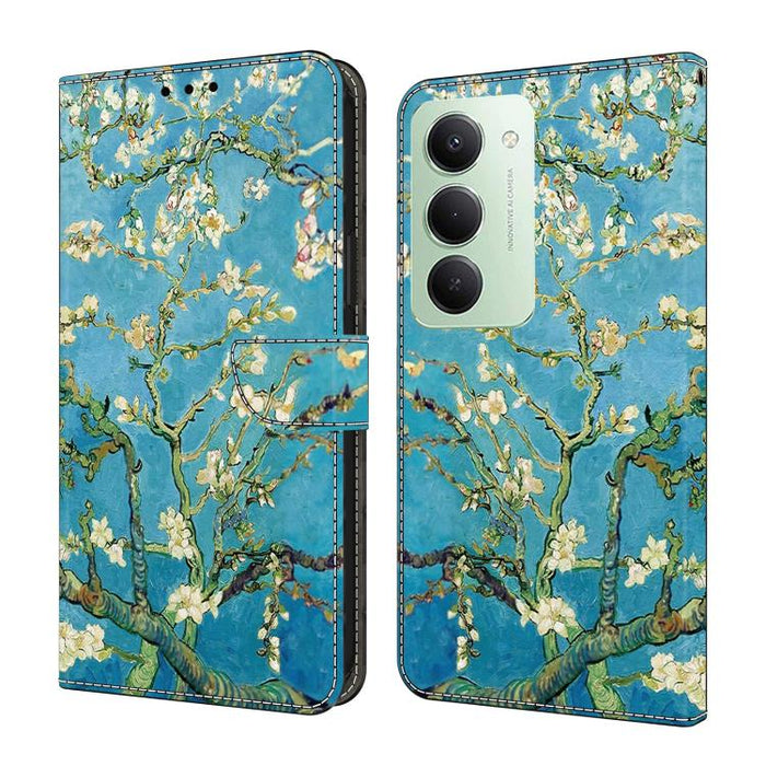 Funda para teléfono de cuero vegano pintado con efecto cristal, For Redmi 15C 5G / 4G Global 171mm / Poco C85 4G, For Redmi Note 14 4G 164.84mm, For Redmi Note 14 Pro+ 5G / Poco X7 5G, For Redmi Note 14 Pro 4G, For Redmi Note 14 4G 163.25mm