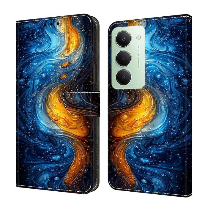 Funda para teléfono de cuero vegano pintado con efecto cristal, For Redmi Note 15 5G / 4G Global 164mm / Poco M8 5G, For Redmi Note 15 Pro 5G Global 163.6mm, For Redmi 15C 5G / 4G EU 173mm / Poco C85 5G, For Redmi 15 5G Global / 4G SEA 169.5mm         ...