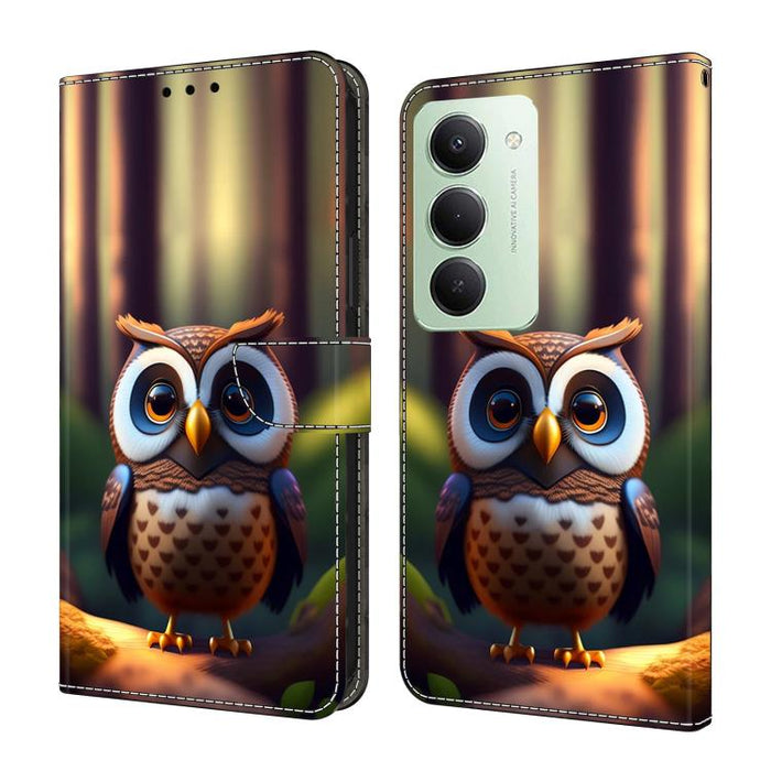 Funda para teléfono de cuero vegano pintado con efecto cristal, For Redmi 15C 5G / 4G Global 171mm / Poco C85 4G, For Redmi Note 14 4G 164.84mm, For Redmi Note 14 Pro+ 5G / Poco X7 5G, For Redmi Note 14 Pro 4G, For Redmi Note 14 4G 163.25mm