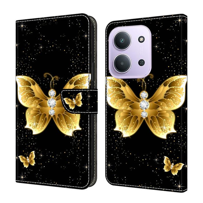 Funda para teléfono de cuero vegano pintado con efecto cristal, For Redmi Note 15 5G / 4G Global 164mm / Poco M8 5G, For Redmi Note 15 Pro 5G Global 163.6mm, For Redmi 15C 5G / 4G EU 173mm / Poco C85 5G, For Redmi 15 5G Global / 4G SEA 169.5mm         ...