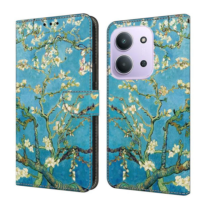 Funda para teléfono de cuero vegano pintado con efecto cristal, For Redmi Note 15 5G / 4G Global 164mm / Poco M8 5G, For Redmi Note 15 Pro 5G Global 163.6mm, For Redmi 15C 5G / 4G EU 173mm / Poco C85 5G, For Redmi 15 5G Global / 4G SEA 169.5mm         ...