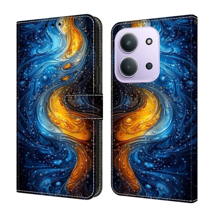 Funda para teléfono de cuero vegano pintado con efecto cristal, For Redmi Note 15 5G / 4G Global 164mm / Poco M8 5G, For Redmi Note 15 Pro 5G Global 163.6mm, For Redmi 15C 5G / 4G EU 173mm / Poco C85 5G, For Redmi 15 5G Global / 4G SEA 169.5mm         ...