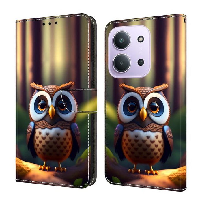 Funda para teléfono de cuero vegano pintado con efecto cristal, For Redmi Note 15 5G / 4G Global 164mm / Poco M8 5G, For Redmi Note 15 Pro 5G Global 163.6mm, For Redmi 15C 5G / 4G EU 173mm / Poco C85 5G, For Redmi 15 5G Global / 4G SEA 169.5mm         ...