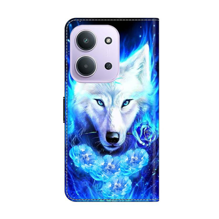 Funda para teléfono de cuero vegano pintado con efecto cristal, For Redmi 15C 5G / 4G Global 171mm / Poco C85 4G, For Redmi Note 14 4G 164.84mm, For Redmi Note 14 Pro+ 5G / Poco X7 5G, For Redmi Note 14 Pro 4G, For Redmi Note 14 4G 163.25mm