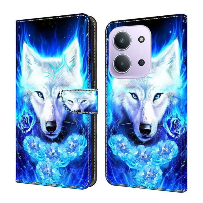 Funda para teléfono de cuero vegano pintado con efecto cristal, For Redmi 15C 5G / 4G Global 171mm / Poco C85 4G, For Redmi Note 14 4G 164.84mm, For Redmi Note 14 Pro+ 5G / Poco X7 5G, For Redmi Note 14 Pro 4G, For Redmi Note 14 4G 163.25mm