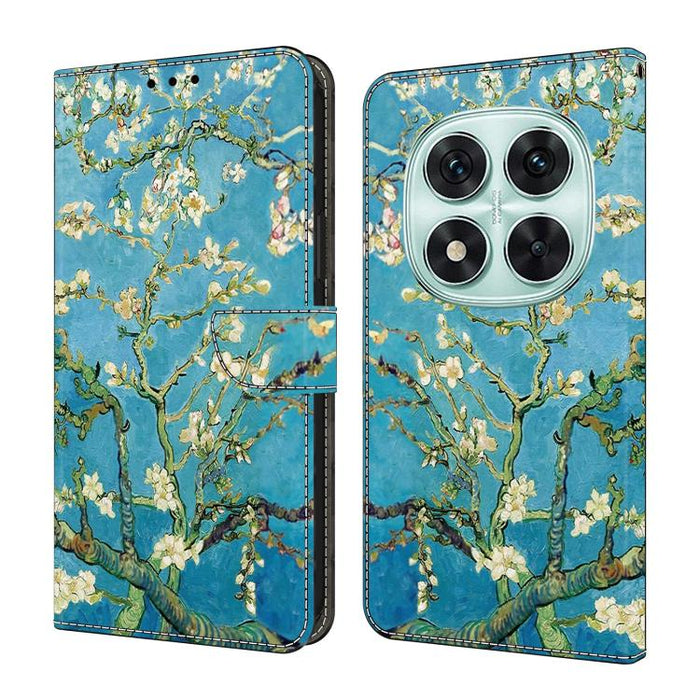 Funda para teléfono de cuero vegano pintado con efecto cristal, For Redmi 15C 5G / 4G Global 171mm / Poco C85 4G, For Redmi Note 14 4G 164.84mm, For Redmi Note 14 Pro+ 5G / Poco X7 5G, For Redmi Note 14 Pro 4G, For Redmi Note 14 4G 163.25mm