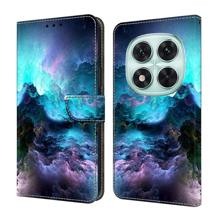 Funda para teléfono de cuero vegano pintado con efecto cristal, For Redmi Note 14 5G, For Redmi Note 14 Pro 5G, For Redmi 14C 4G, For Redmi 13C 4G / 5G, For Redmi K70E / Poco X6 Pro