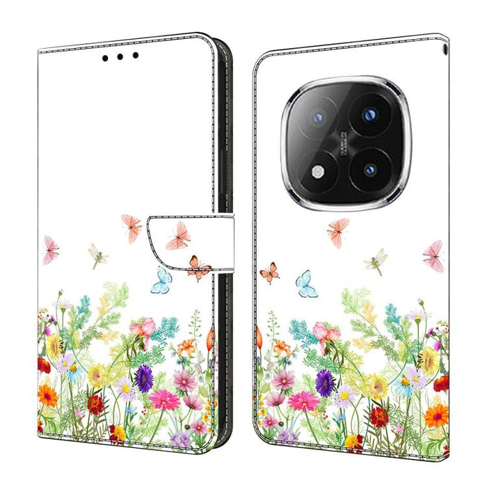 Funda para teléfono de cuero vegano pintado con efecto cristal, For Redmi 15C 5G / 4G Global 171mm / Poco C85 4G, For Redmi Note 14 4G 164.84mm, For Redmi Note 14 Pro+ 5G / Poco X7 5G, For Redmi Note 14 Pro 4G, For Redmi Note 14 4G 163.25mm