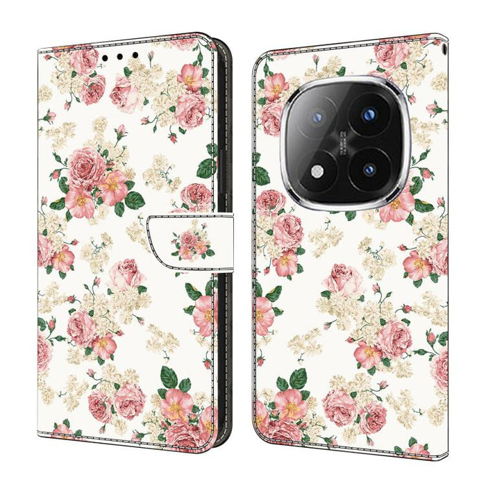 Funda para teléfono de cuero vegano pintado con efecto cristal, For Redmi 15C 5G / 4G Global 171mm / Poco C85 4G, For Redmi Note 14 4G 164.84mm, For Redmi Note 14 Pro+ 5G / Poco X7 5G, For Redmi Note 14 Pro 4G, For Redmi Note 14 4G 163.25mm