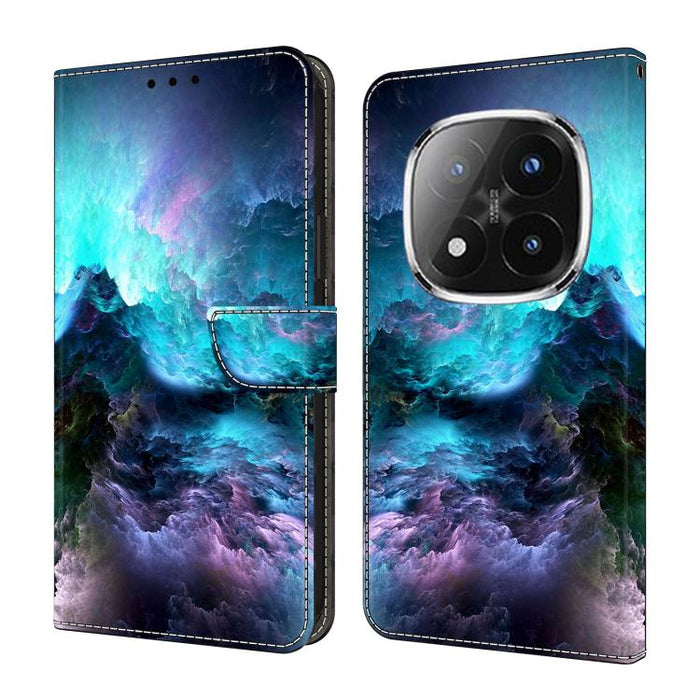 Funda para teléfono de cuero vegano pintado con efecto cristal, For Redmi 15C 5G / 4G Global 171mm / Poco C85 4G, For Redmi Note 14 4G 164.84mm, For Redmi Note 14 Pro+ 5G / Poco X7 5G, For Redmi Note 14 Pro 4G, For Redmi Note 14 4G 163.25mm