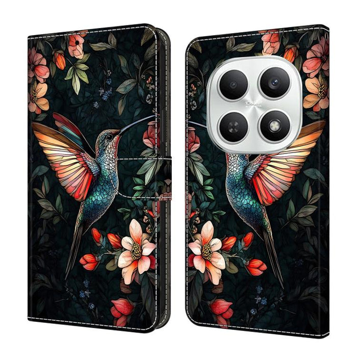 Funda para teléfono de cuero vegano pintado con efecto cristal, For Redmi Note 15 5G / 4G Global 164mm / Poco M8 5G, For Redmi Note 15 Pro 5G Global 163.6mm, For Redmi 15C 5G / 4G EU 173mm / Poco C85 5G, For Redmi 15 5G Global / 4G SEA 169.5mm         ...