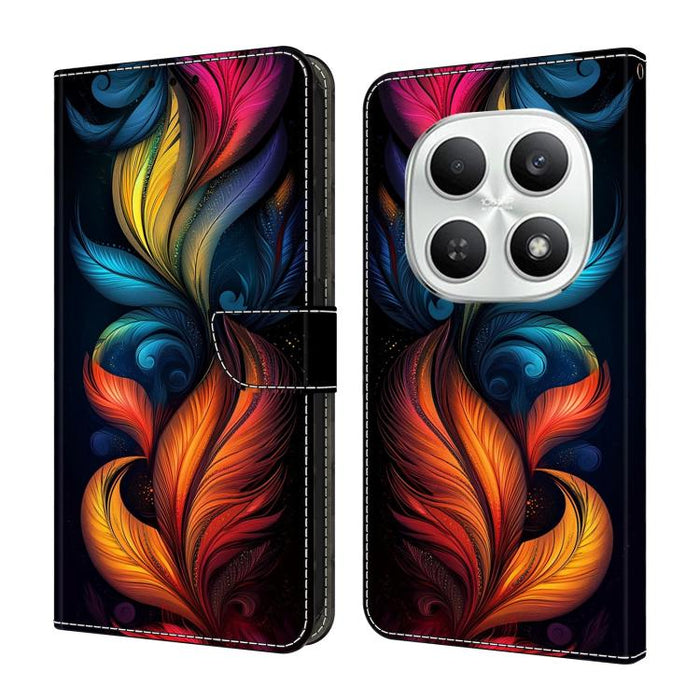 Funda para teléfono de cuero vegano pintado con efecto cristal, For Redmi Note 15 5G / 4G Global 164mm / Poco M8 5G, For Redmi Note 15 Pro 5G Global 163.6mm, For Redmi 15C 5G / 4G EU 173mm / Poco C85 5G, For Redmi 15 5G Global / 4G SEA 169.5mm         ...