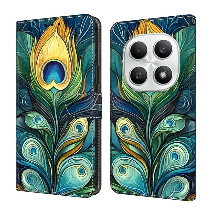 Funda para teléfono de cuero vegano pintado con efecto cristal, For Redmi Note 15 5G / 4G Global 164mm / Poco M8 5G, For Redmi Note 15 Pro 5G Global 163.6mm, For Redmi 15C 5G / 4G EU 173mm / Poco C85 5G, For Redmi 15 5G Global / 4G SEA 169.5mm         ...