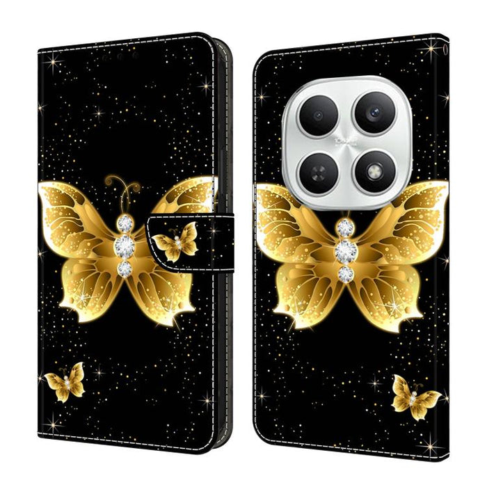 Funda para teléfono de cuero vegano pintado con efecto cristal, For Redmi Note 15 5G / 4G Global 164mm / Poco M8 5G, For Redmi Note 15 Pro 5G Global 163.6mm, For Redmi 15C 5G / 4G EU 173mm / Poco C85 5G, For Redmi 15 5G Global / 4G SEA 169.5mm         ...