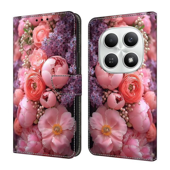 Funda para teléfono de cuero vegano pintado con efecto cristal, For Redmi Note 15 5G / 4G Global 164mm / Poco M8 5G, For Redmi Note 15 Pro 5G Global 163.6mm, For Redmi 15C 5G / 4G EU 173mm / Poco C85 5G, For Redmi 15 5G Global / 4G SEA 169.5mm         ...