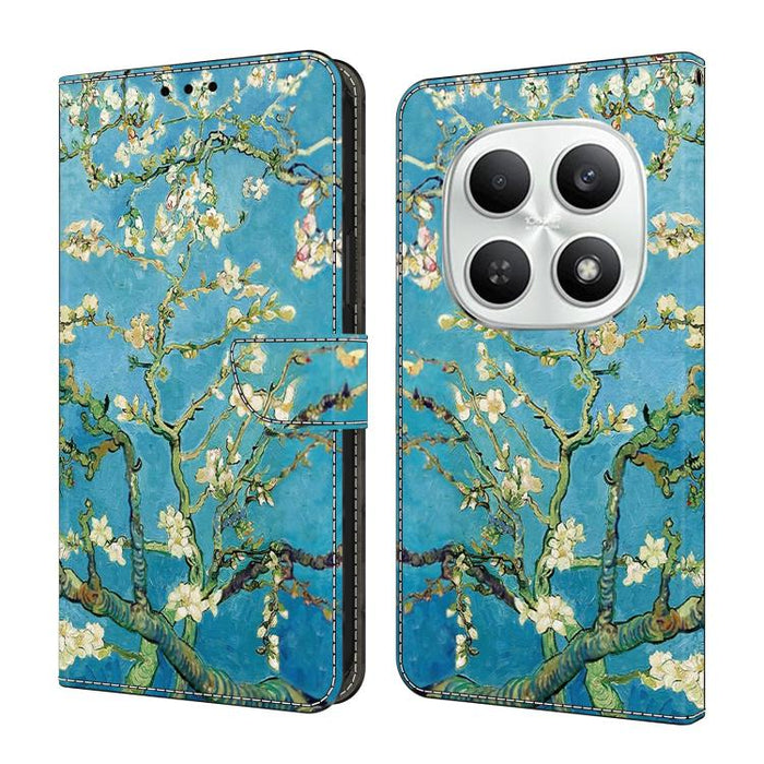 Funda para teléfono de cuero vegano pintado con efecto cristal, For Redmi Note 15 5G / 4G Global 164mm / Poco M8 5G, For Redmi Note 15 Pro 5G Global 163.6mm, For Redmi 15C 5G / 4G EU 173mm / Poco C85 5G, For Redmi 15 5G Global / 4G SEA 169.5mm         ...