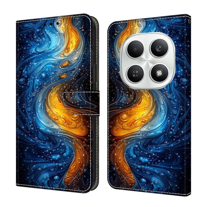 Funda para teléfono de cuero vegano pintado con efecto cristal, For Redmi Note 15 5G / 4G Global 164mm / Poco M8 5G, For Redmi Note 15 Pro 5G Global 163.6mm, For Redmi 15C 5G / 4G EU 173mm / Poco C85 5G, For Redmi 15 5G Global / 4G SEA 169.5mm         ...