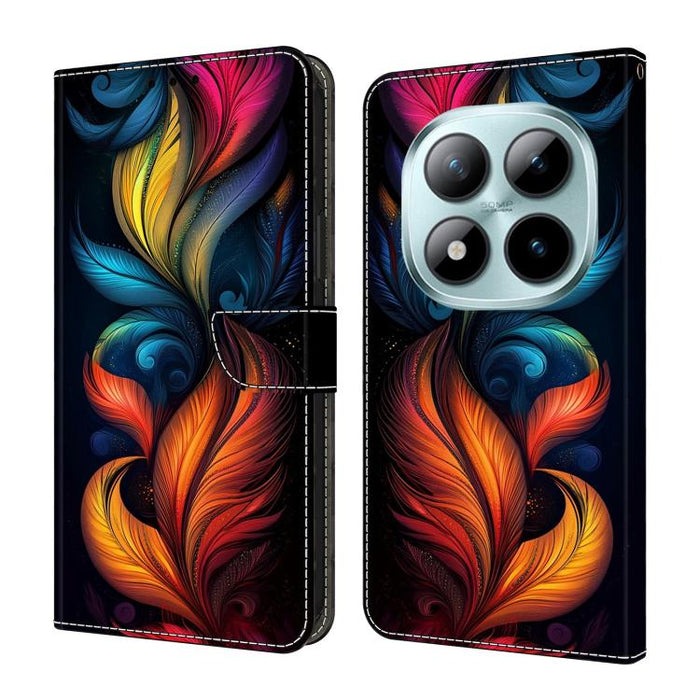 Funda para teléfono de cuero vegano pintado con efecto cristal, For Redmi Note 15 5G / 4G Global 164mm / Poco M8 5G, For Redmi Note 15 Pro 5G Global 163.6mm, For Redmi 15C 5G / 4G EU 173mm / Poco C85 5G, For Redmi 15 5G Global / 4G SEA 169.5mm         ...