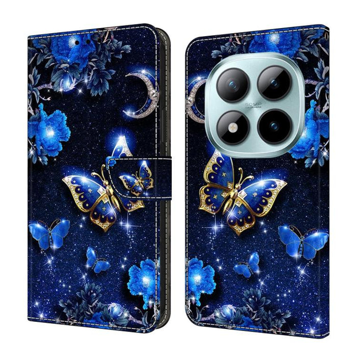 Funda para teléfono de cuero vegano pintado con efecto cristal, For Redmi Note 15 5G / 4G Global 164mm / Poco M8 5G, For Redmi Note 15 Pro 5G Global 163.6mm, For Redmi 15C 5G / 4G EU 173mm / Poco C85 5G, For Redmi 15 5G Global / 4G SEA 169.5mm         ...