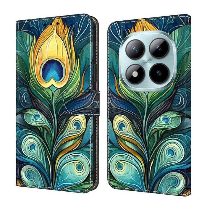 Funda para teléfono de cuero vegano pintado con efecto cristal, For Redmi Note 15 5G / 4G Global 164mm / Poco M8 5G, For Redmi Note 15 Pro 5G Global 163.6mm, For Redmi 15C 5G / 4G EU 173mm / Poco C85 5G, For Redmi 15 5G Global / 4G SEA 169.5mm         ...