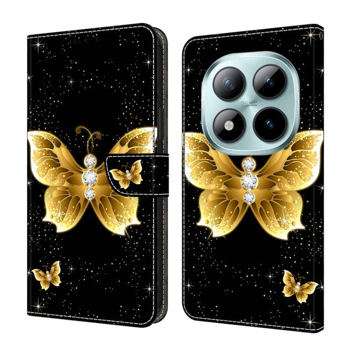 Funda para teléfono de cuero vegano pintado con efecto cristal, For Redmi Note 15 5G / 4G Global 164mm / Poco M8 5G, For Redmi Note 15 Pro 5G Global 163.6mm, For Redmi 15C 5G / 4G EU 173mm / Poco C85 5G, For Redmi 15 5G Global / 4G SEA 169.5mm         ...