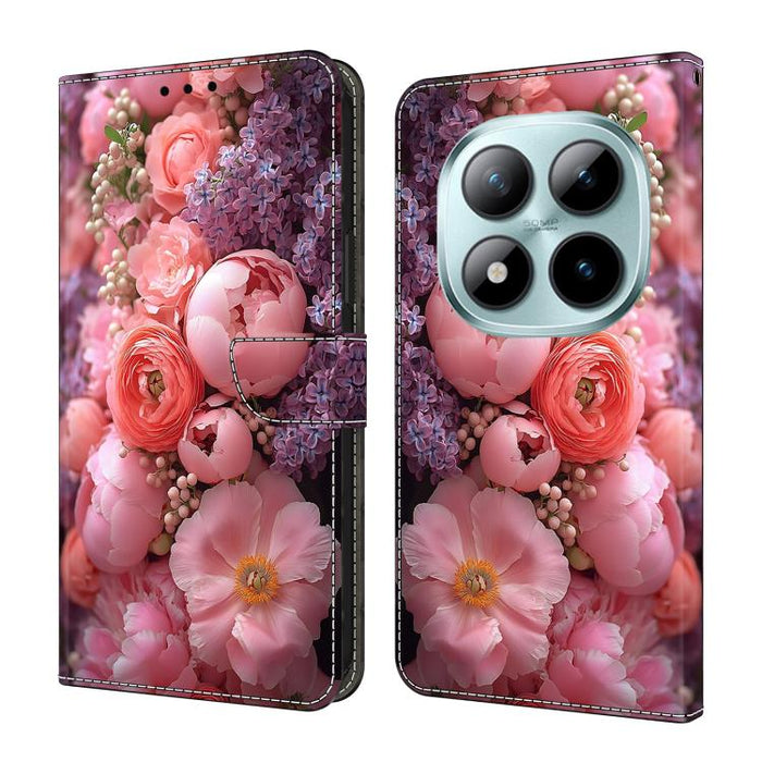 Funda para teléfono de cuero vegano pintado con efecto cristal, For Redmi Note 15 5G / 4G Global 164mm / Poco M8 5G, For Redmi Note 15 Pro 5G Global 163.6mm, For Redmi 15C 5G / 4G EU 173mm / Poco C85 5G, For Redmi 15 5G Global / 4G SEA 169.5mm         ...