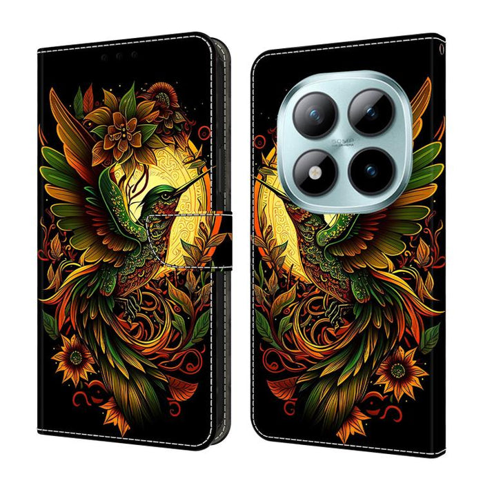 Funda para teléfono de cuero vegano pintado con efecto cristal, For Redmi Note 15 5G / 4G Global 164mm / Poco M8 5G, For Redmi Note 15 Pro 5G Global 163.6mm, For Redmi 15C 5G / 4G EU 173mm / Poco C85 5G, For Redmi 15 5G Global / 4G SEA 169.5mm         ...