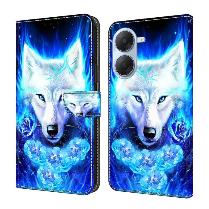 Funda para teléfono de cuero vegano pintado con efecto cristal, For Redmi Note 15 5G / 4G Global 164mm / Poco M8 5G, For Redmi Note 15 Pro 5G Global 163.6mm, For Redmi 15C 5G / 4G EU 173mm / Poco C85 5G, For Redmi 15 5G Global / 4G SEA 169.5mm         ...