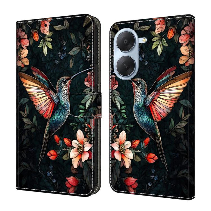 Funda para teléfono de cuero vegano pintado con efecto cristal, For Redmi Note 15 5G / 4G Global 164mm / Poco M8 5G, For Redmi Note 15 Pro 5G Global 163.6mm, For Redmi 15C 5G / 4G EU 173mm / Poco C85 5G, For Redmi 15 5G Global / 4G SEA 169.5mm         ...